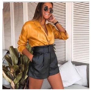 Zara | Shorts | Zara Faux Leather Short 